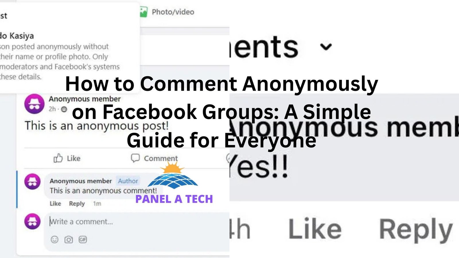 how to comment anonymously on facebook group